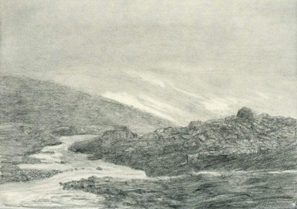 lækur undir snjóþili 20x29 2018